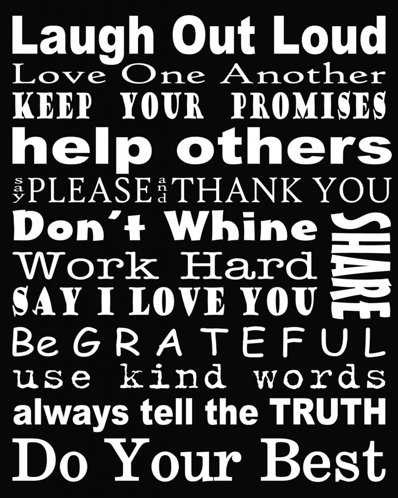 Family Values Sign